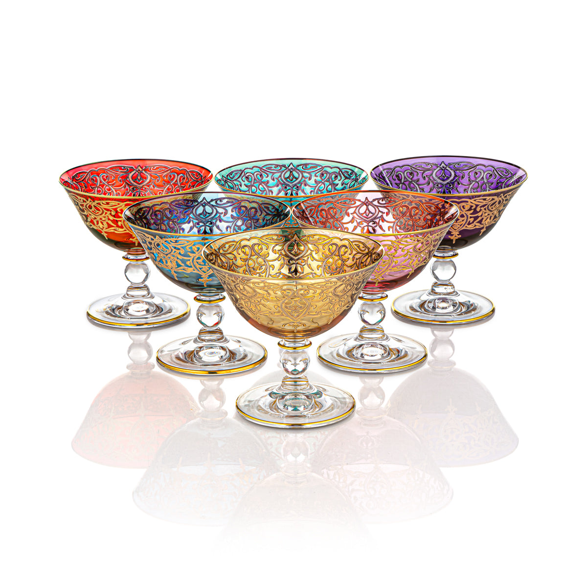 Ensemble de coupes à glace en verre Combi 6 pièces - G925Z-103