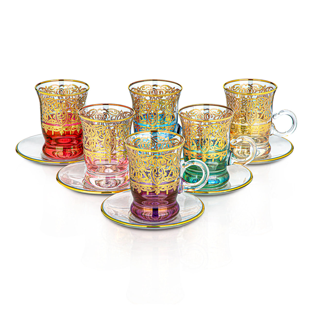 Ensemble de tasses à thé en verre Combi 6 pièces - G955Z-35/11