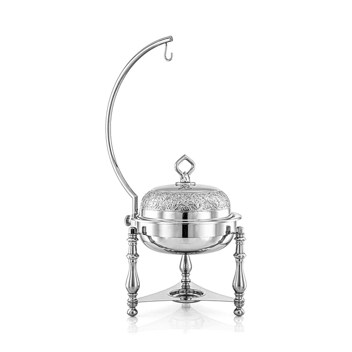 Almarjan 4 Liter Brass Chafing Dish Silver - MD-2919B