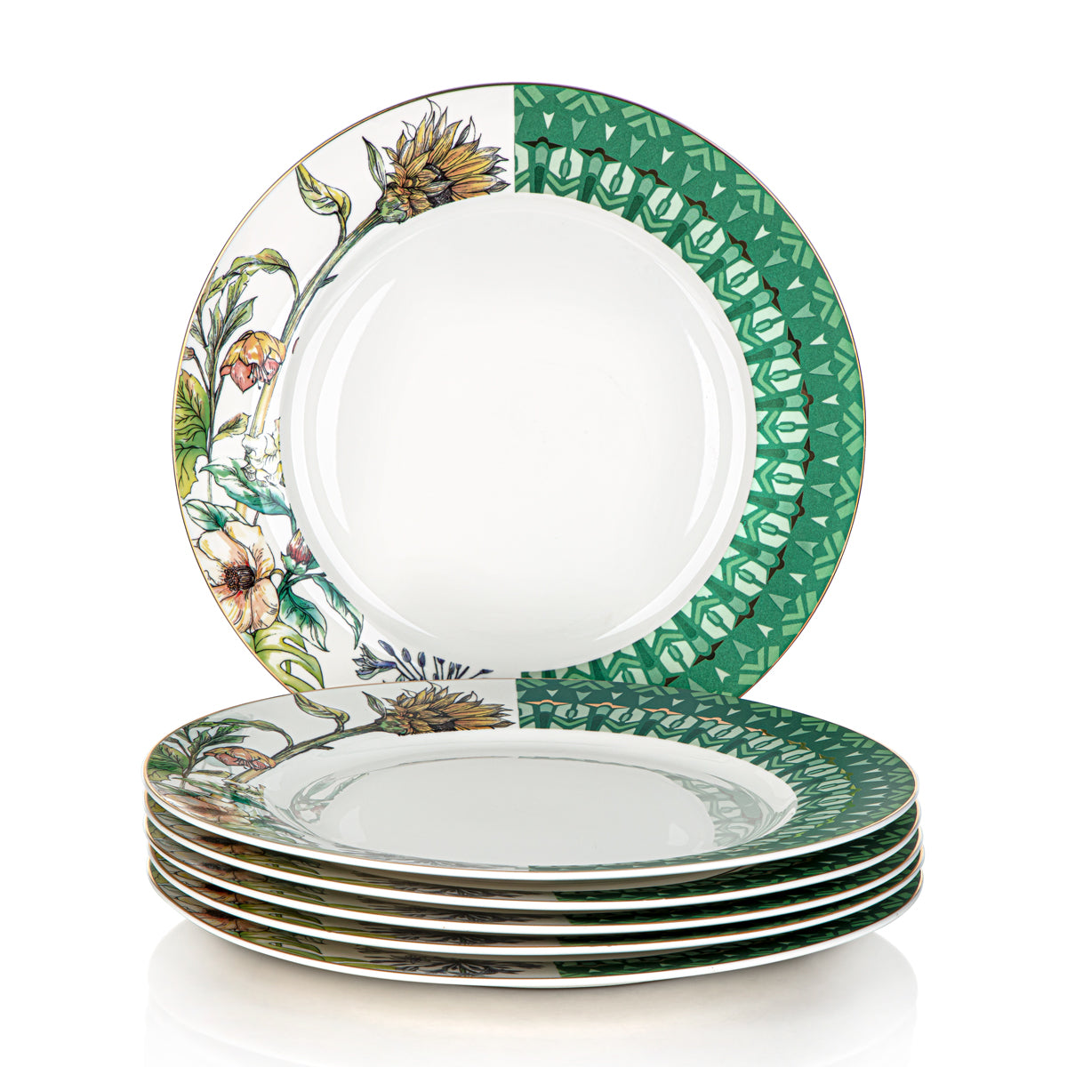 Almarjan 6 Pieces Fonon Collection 10.5 Inches Dinner Plate - 6977