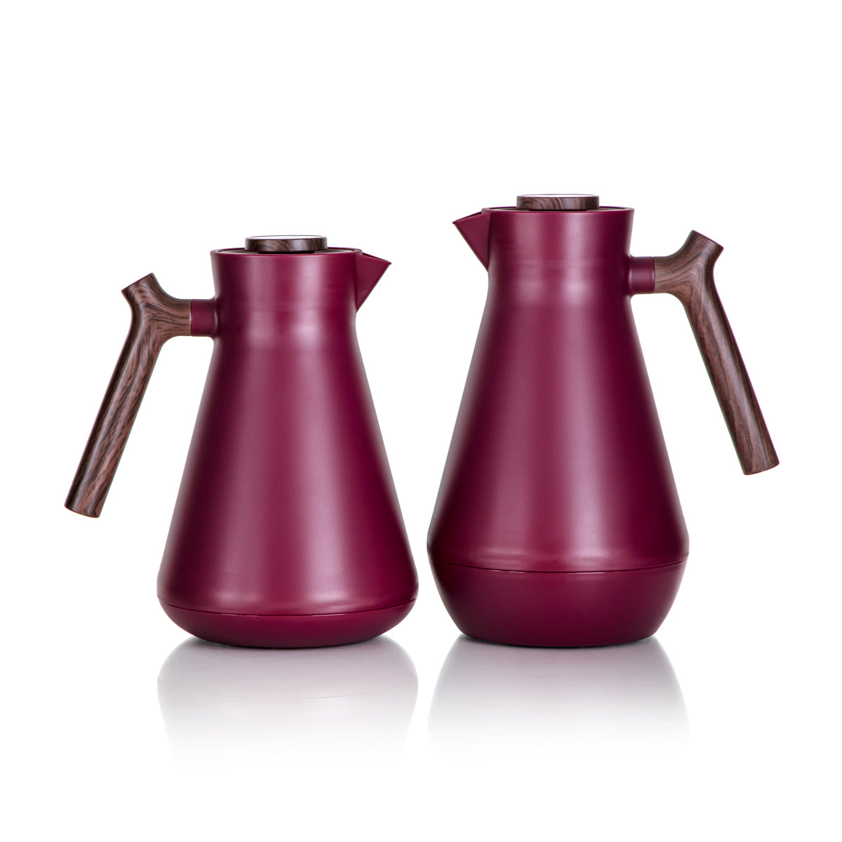 Ensemble de flacons isothermes Almarjan Matt Bean Red &amp; Wood - SM-1921-100/160 MBR/LW