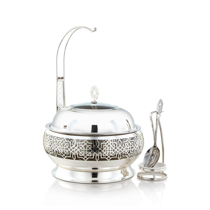 Almarjan 4 Litres Chafing Dish Avec Cuillère Argent - STS0012924