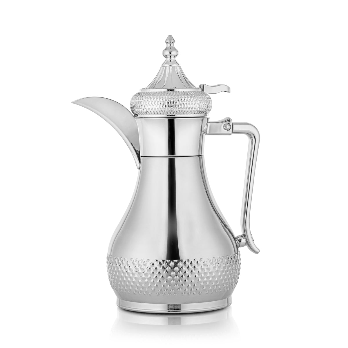 Almarjan 1 Liter Stainless Steel Vacuum Dallah Silver - SWD/D-100-CR