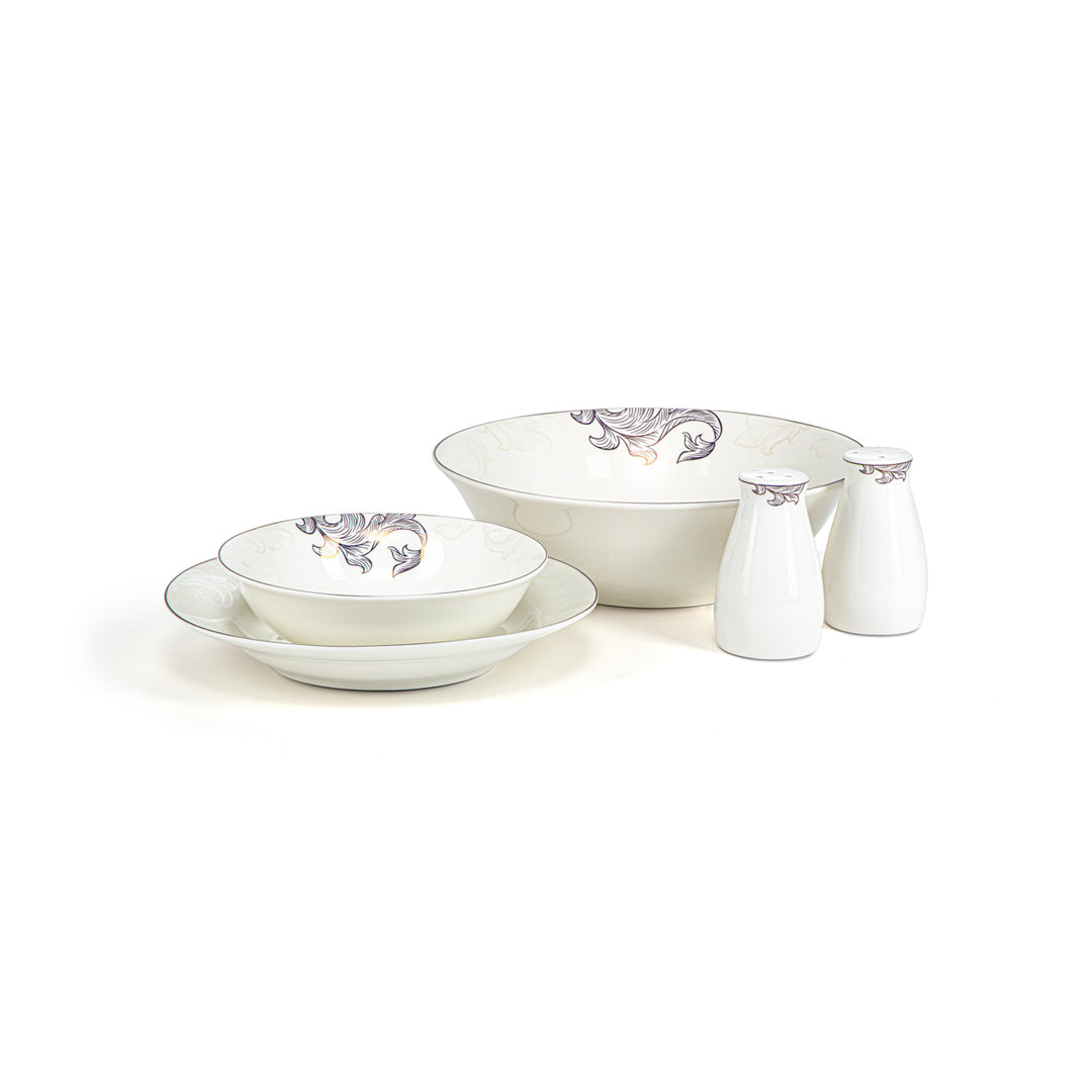 Almarjan 46 Pieces Bone China Dinner Set - SX-017