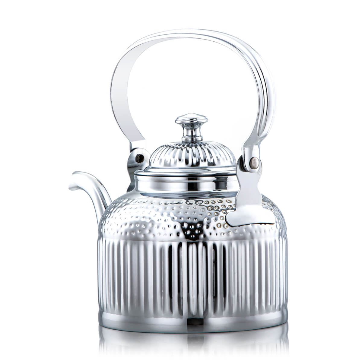  Almarjan 1 Liter Maraba'a Collection Stainless Steel Tea Kettle Silver - STS0010689 
