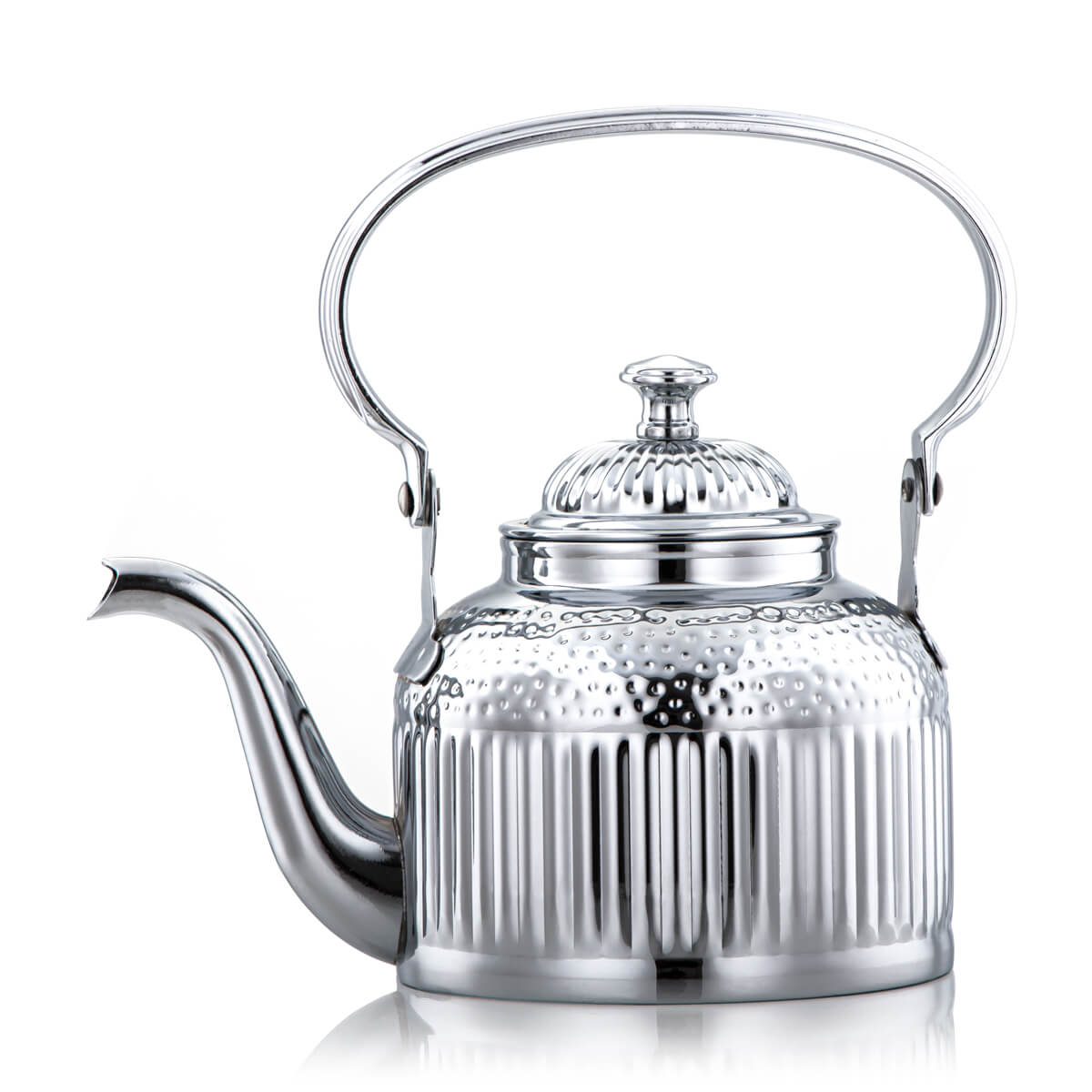  Almarjan 1 Liter Maraba'a Collection Stainless Steel Tea Kettle Silver - STS0010689 
